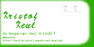 kristof keul business card